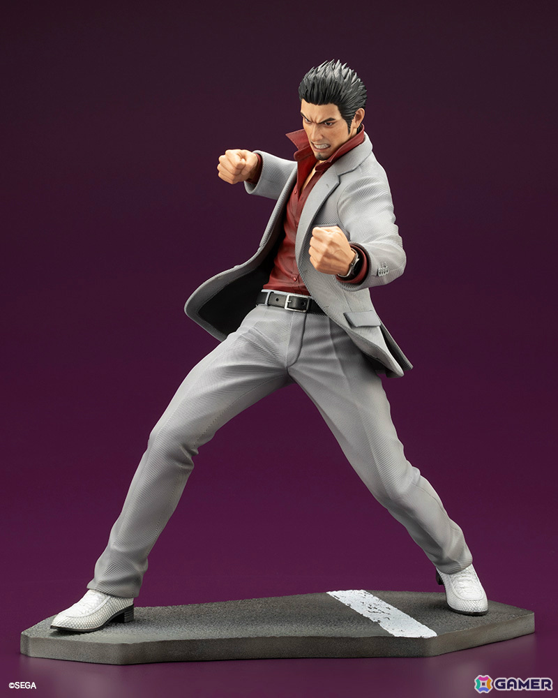 「龍が如く」桐生一馬が渾身のバトルポーズで1/6スケールフィギュアに!特製アクリルブロックがコトブキヤショップ限定特典として付属の画像