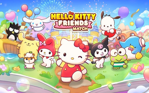 マッチ3パズル「ハローキティフレンズマッチ」が2025年上半期にグローバルリリース！パズルに加えてコスチュームの収集要素なども搭載