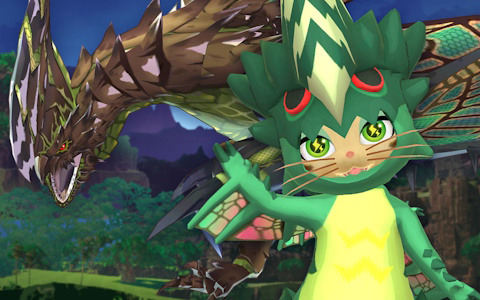「モンスターハンターパズル アイルーアイランド」でライゼクスが登場するイベント「電の反逆者＜翡翠の雷光＞」が開催！「ゼクスネコ服」が入手可能に