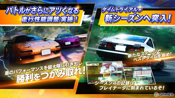 「頭文字 D THE ARCADE」の「Ver.3.0」が稼働開始!新コース「碓氷(雪)」や2種の新規車両が追加の画像2