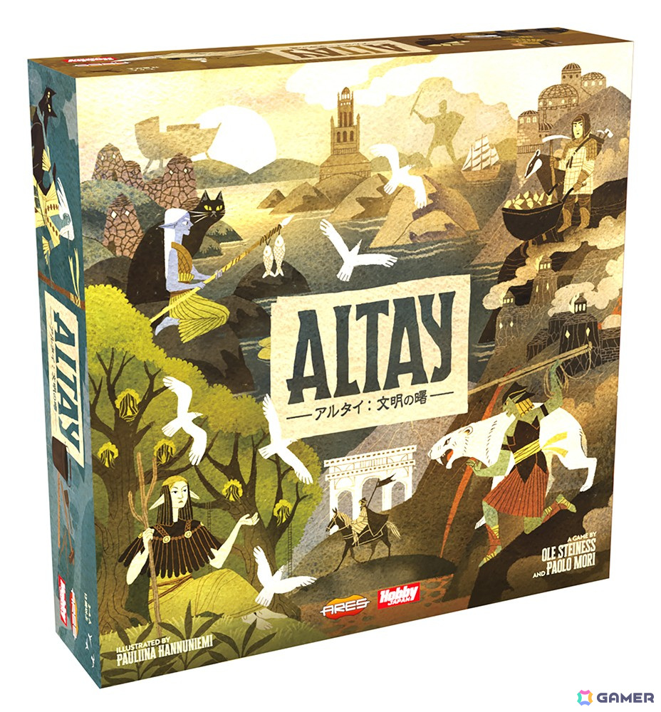 デッキ構築型ボードゲーム「アルタイ:文明の曙」日本語版が5月上旬に発売!神話世界でエルフなど4種族のリーダーとなって文明を発展させようの画像