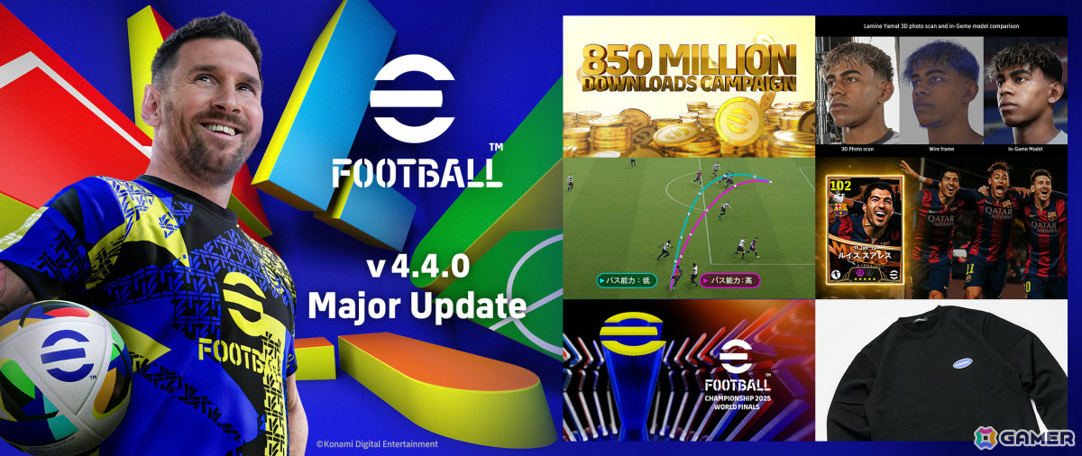 「eFootball」累計8.5億DL突破を記念して新アイテム配布などのキャンペーンが開催!対応する全ての家庭用ゲーム機とPCでのクロスプレイも実装の画像