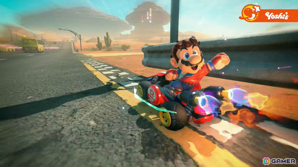 「マリオカート ワールド」新コースやチャージジャンプ、リワインドなどの新アクション、料理をテイクアウトできるお店「Yoshi's」などゲームの魅力を一挙紹介！の画像