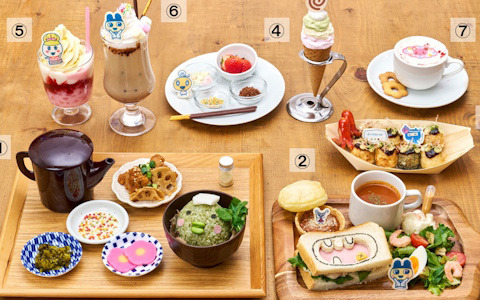 「たまごっちのプチプチおみせっち」とカプコンカフェによるコラボグッズとメニュー情報が公開！くちぱっちを見事に再現したお茶漬けなどが登場