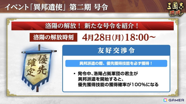 「三國志 覇道」4月アップデートで新LR武将「公孫瓚」「呉起」が登場！長期イベント「異邦遣使」の第二期も開幕の画像6