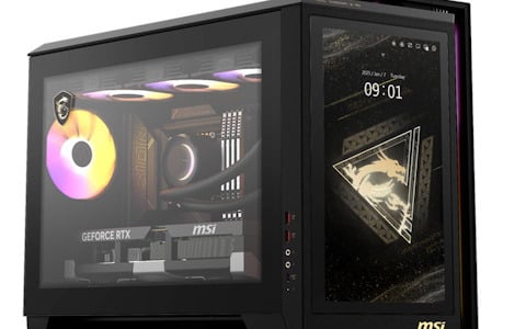 フロントパネルに液晶を内蔵したRTX5090搭載ゲーミングPC「MEG Vision X AI 2NVZ9-014JP」が4月30日に発売！