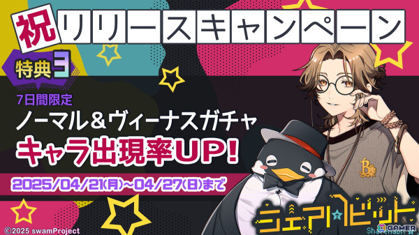 美活習慣化✕恋愛シュミレーション「シェアハビット -omega to alpha-」がリリース！ ダウンロード＆リリースキャンペーン特典もの画像5