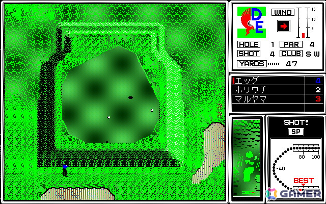 「ダブルイーグル（PC-9801・Windows11対応版）」がプロジェクトEGGで配信！全12コースを舞台に「PLAY GOLF」「GOLF LIFE」2種のモードが楽しめるの画像3