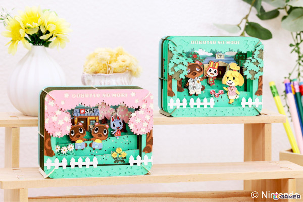 「どうぶつの森」の日常を切り取ったアート作品「ペーパーシアター どうぶつの森 春のタヌキ商店/夏の案内所」が発売！の画像1