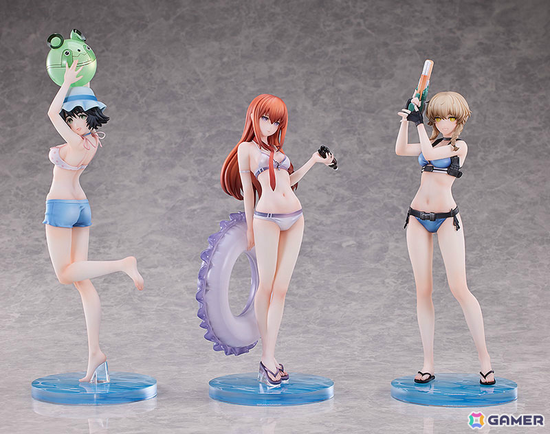 「シュタインズ・ゲート」紅莉栖、まゆり、鈴羽の3人が水着姿で立体化!セット限定特典としてタペストリーが付属の画像