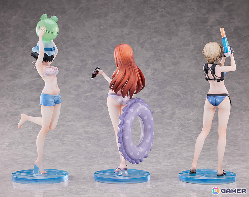 「シュタインズ・ゲート」紅莉栖、まゆり、鈴羽の3人が水着姿で立体化!セット限定特典としてタペストリーが付属の画像