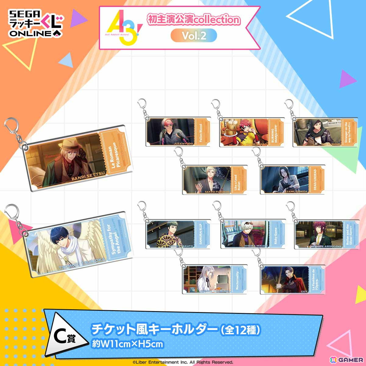 C賞:チケット風キーホルダー