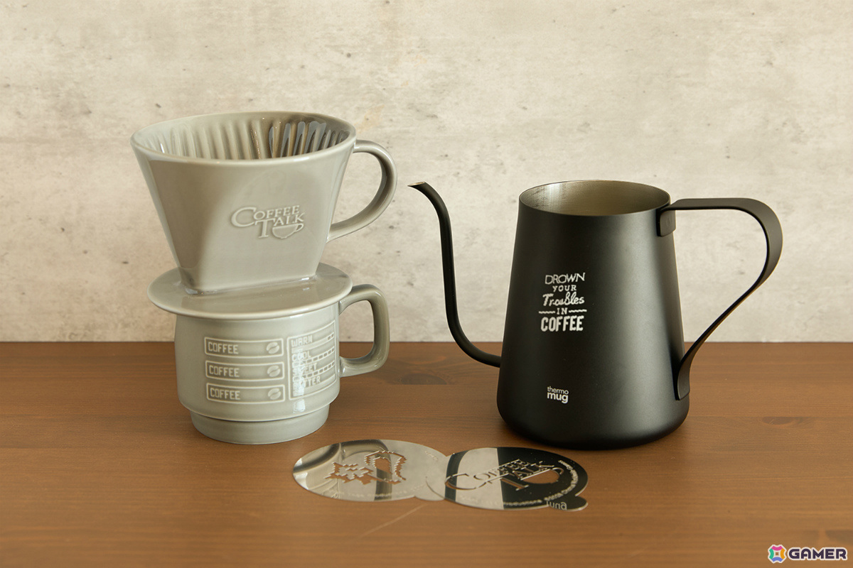 「コーヒートーク」おうちカフェを楽しめる本格グッズがSuperGroupiesより登場!ドリップポット&ラテアートプレートなどがラインナップの画像