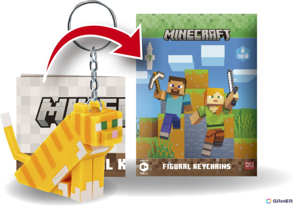 マイクラ」のキャラ18種がラインアップしたフィギュアキー