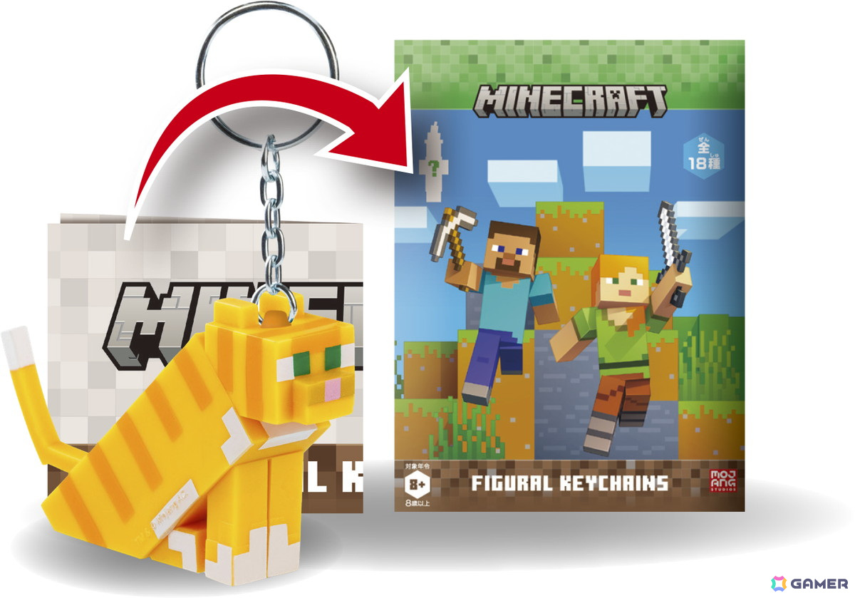 「マイクラ」のキャラ18種がラインアップしたフィギュアキーチェーンが5月13日に発売！レアには青いウーパールーパーもの画像3