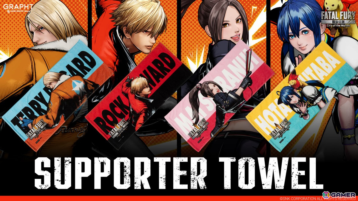 「餓狼伝説」と「KOF」のコラボを記念したサポートタオルとキャンバスアートボードが登場!「EVO Japan 2025」では一部商品が先行販売の画像