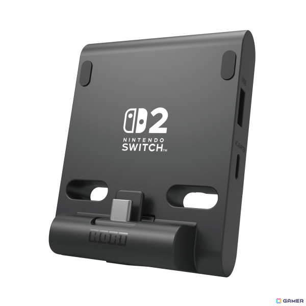 最大2つのUSB機器をつなげて遊べる「テーブルモード専用 ポータブルUSBハブスタンド 2ポート for Nintendo Switch 2」がホリより6月に発売！の画像