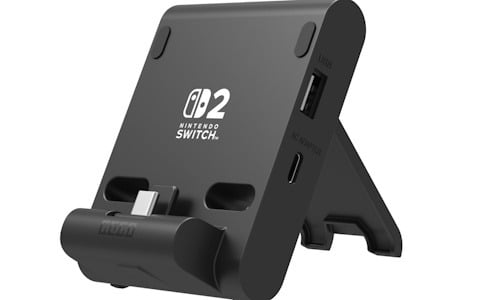 最大2つのUSB機器をつなげて遊べる「テーブルモード専用 ポータブルUSBハブスタンド 2ポート for Nintendo Switch 2」がホリより6月に発売！