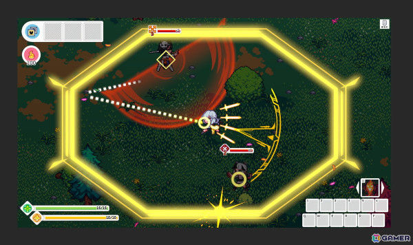 神・シグナが敵を蹴散らすファンタジーSRPG「シグナノタ」がSteamで本日配信！ピクセルアートやビリヤードのようなバトルシステムが魅力の画像