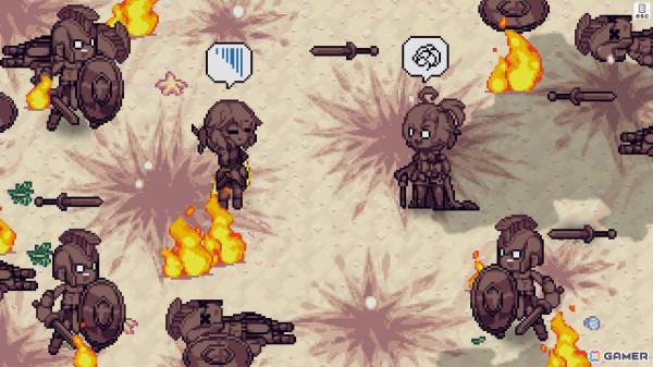 神・シグナが敵を蹴散らすファンタジーSRPG「シグナノタ」がSteamで本日配信！ピクセルアートやビリヤードのようなバトルシステムが魅力の画像