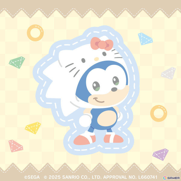 「SONIC ＆ FRIENDS」とサンリオキャラクターズのコラボが決定！「ソニック」×「ハローキティ」のコラボイラストが公開の画像2