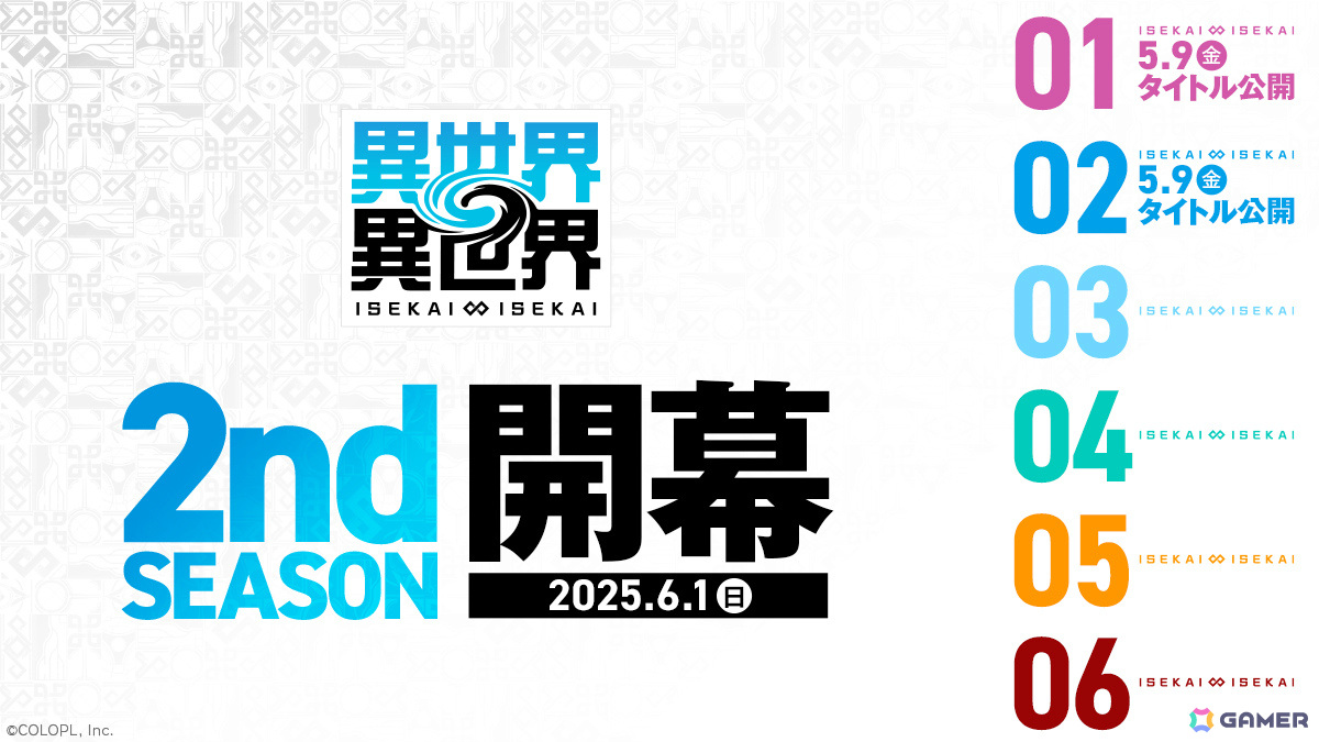 「異世界∞異世界」2ndシーズンは6月1日より開始!約2週間ごとに6つのアニメが登場予定、最初の2作品は5月9日に公開の画像
