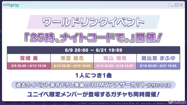 「プロセカ」次回のコネクトライブはニーゴとバーチャル・シンガーによる「Dreamscape」！ニーゴ、レオニのワールドリンクイベント情報や東方Projectコラボ第2弾の続報もの画像32