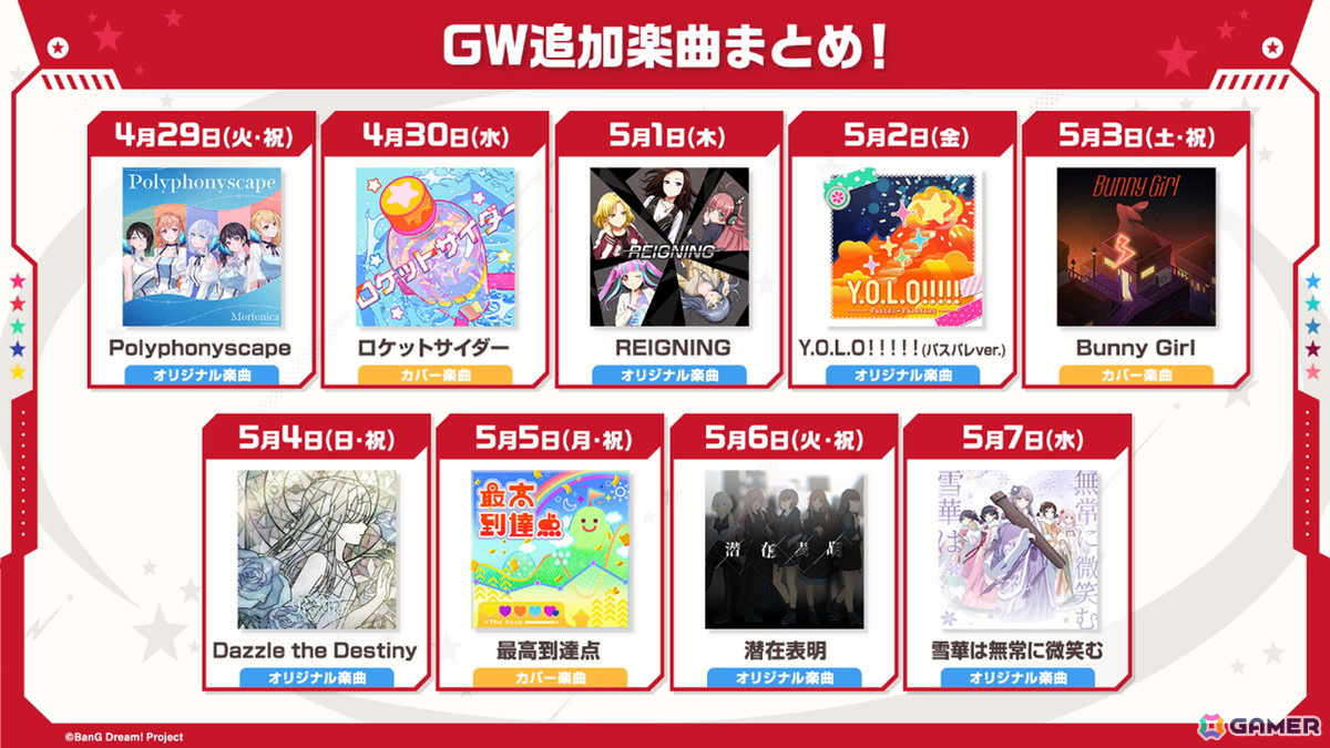 「ガルパ」GWキャンペーンやMyGO!!!!!×Ave Mujica 合同ライブ記念ガチャ情報が公開!の画像