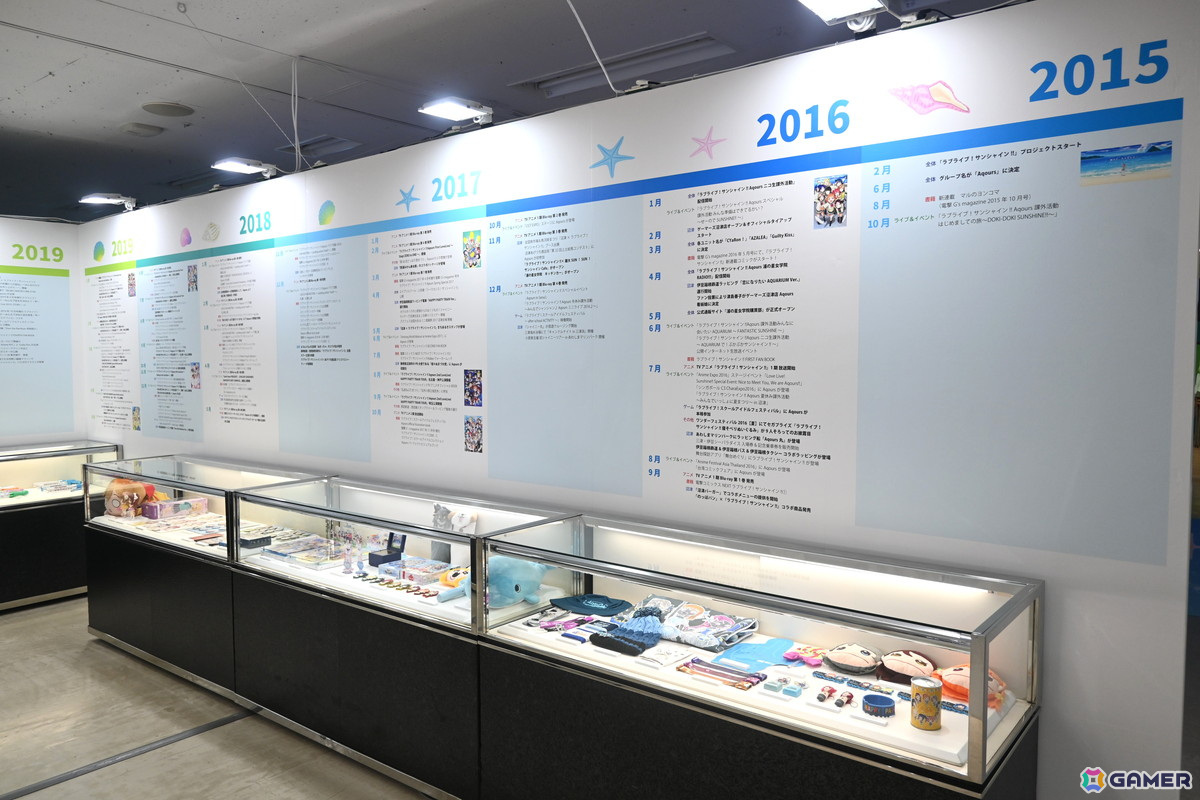 「ラブライブ!サンシャイン!!」Aqours9周年記念展覧会をレポート!浜辺に優勝旗&“Aqours”の文字と最初からクライマックスの展示にの画像