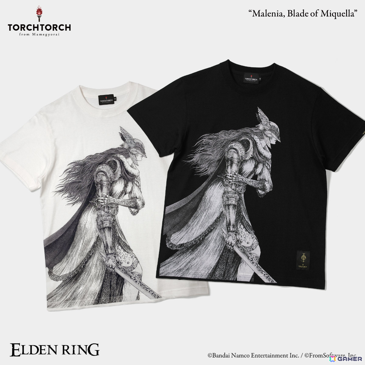 「ELDEN RING」マレニアのTシャツがTORCH TORCHより登場!フロム・ソフトウェアによる資料提供&監修のもと細部まで耽美な筆致で表現の画像