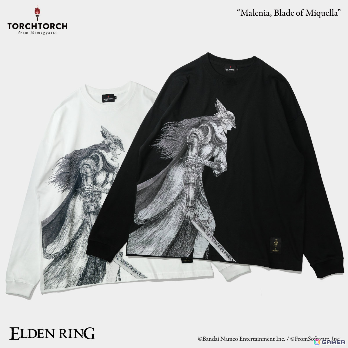 「ELDEN RING」マレニアのTシャツがTORCH TORCHより登場!フロム・ソフトウェアによる資料提供&監修のもと細部まで耽美な筆致で表現の画像