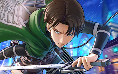 「フェスバ＋」で「進撃の巨人」とのコラボイベントが4月30日より開催！リヴァイに加えて赤髪のヒーロー、ラプラスが新バトルウェアで登場
