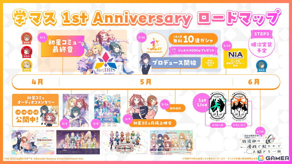 「学マス」Re;IRISの3人が歌う「雨上がりのアイリス」のゲーム実装が決定!秦谷美鈴は5月16日にプロデュース開始の画像