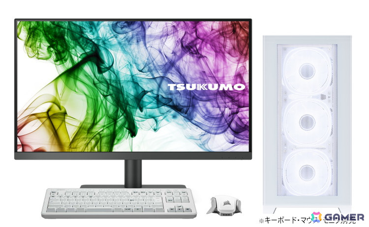 TSUKUMOより内部まで白で統一されたミニタワーゲーミングPC「G-GEAR