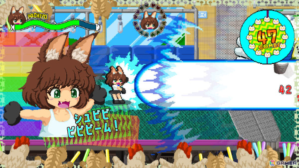 血沸きネコ踊る90年代風ベルトスクロールアクション「ネコパワー!やちよ」のSteamページが公開!の画像