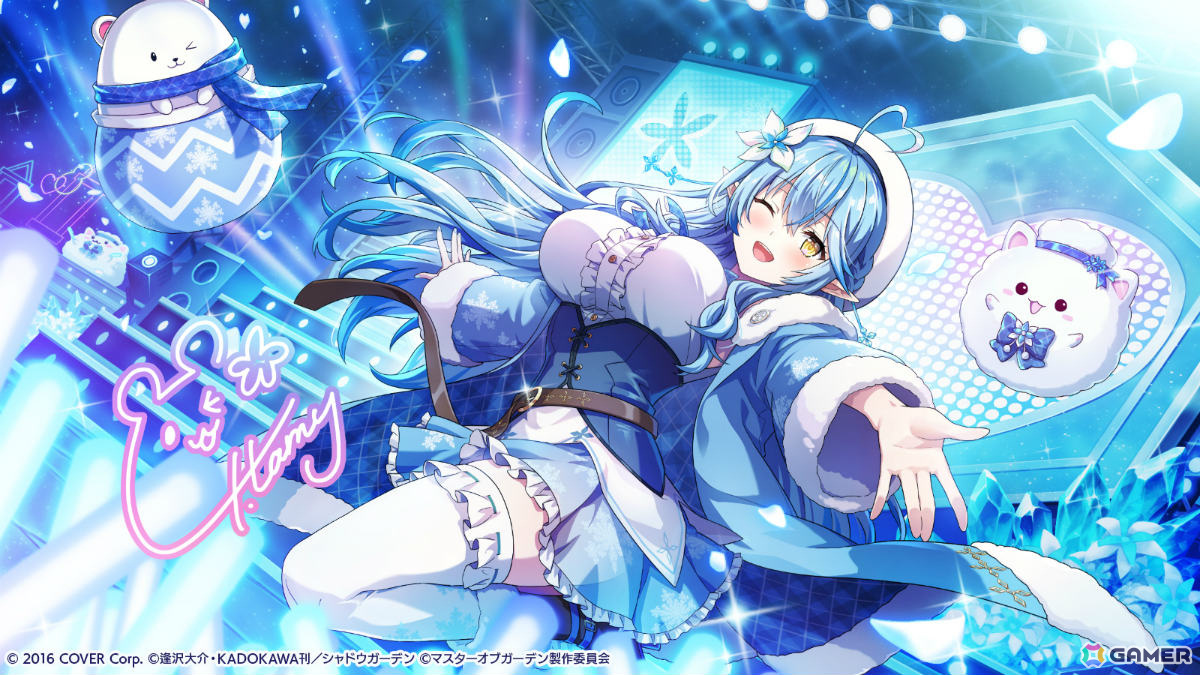 カゲマス」にホロライブの雪花ラミィさんが登場！あざと可愛い姿