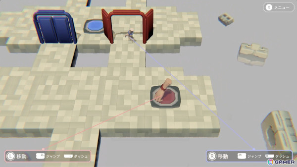 イライラ系ランアクションゲーム「視覚と手の対称性についての仮説」のSwitch版が配信!左右の手で別々のキャラを操作するもどかしさに脳がバグるの画像