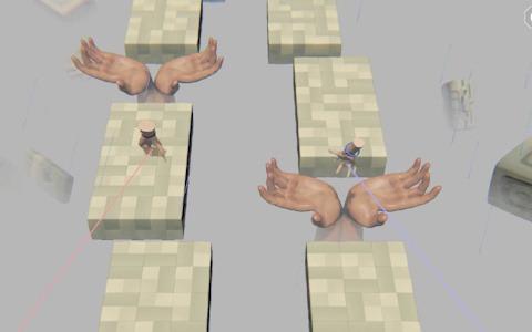 イライラ系ランアクションゲーム「視覚と手の対称性についての仮説」のSwitch版が配信！左右の手で別々のキャラを操作するもどかしさに脳がバグる