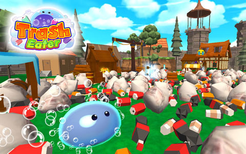 スライムが街中のゴミを食べて掃除するハイパーカジュアルゲーム「トラッシュイーター3D」がサービス開始！