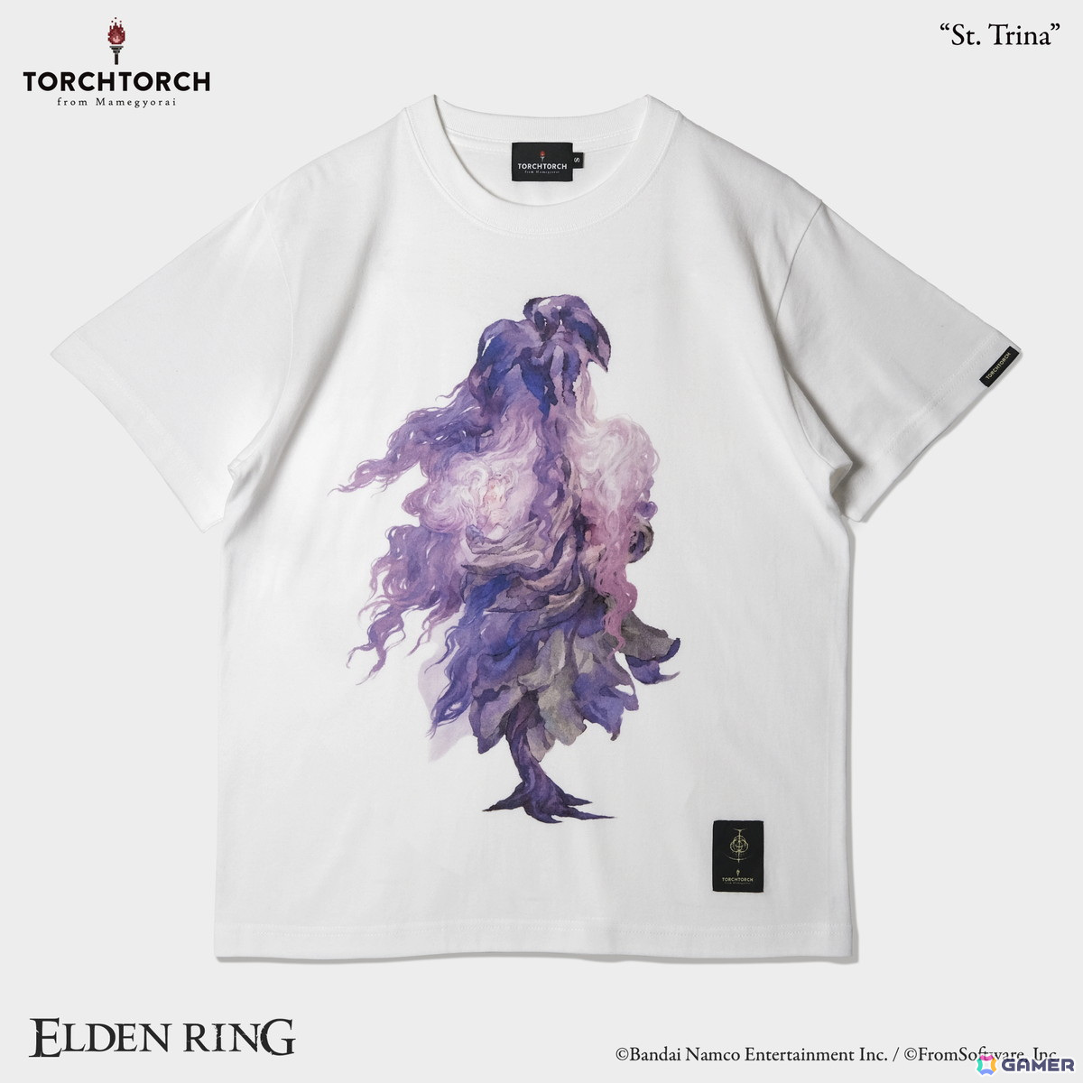 「ELDEN RING」とTORCH TORCHの新作コラボアイテムが7月に発売！DLC「SHADOW OF THE ERDTREE」より「聖女トリーナ」のTシャツが登場の画像