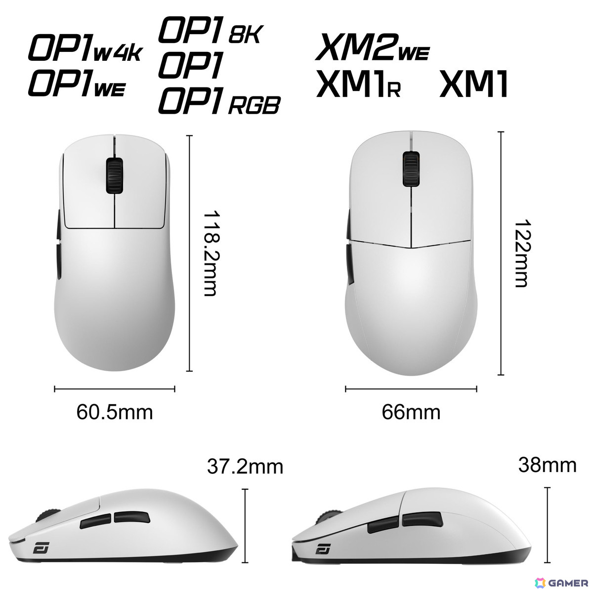Endgame Gearより、最大4000Hzのポーリングレートに対応したゲーミングマウス「OP1w 4K」が発売!小型ながらもあらゆる手の大きさに対応の画像