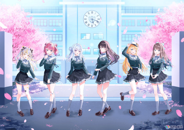 VTuberグループ「ぱらすと！」のデビュー1周年記念グッズが登場！制服衣装の描き下ろしアクスタやSDイラスト缶バッジなどがラインナップの画像1