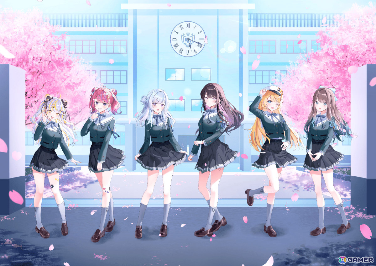 VTuberグループ「ぱらすと!」のデビュー1周年記念グッズが登場!制服衣装の描き下ろしアクスタやSDイラスト缶バッジなどがラインナップの画像