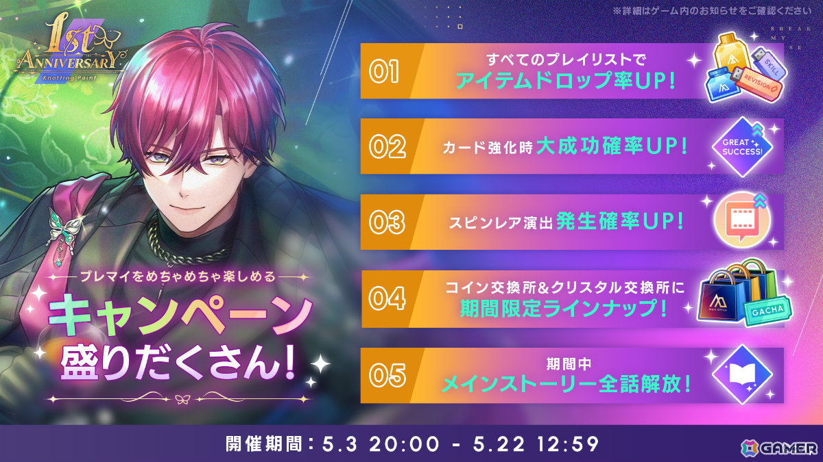 「ブレイクマイケース」1周年イベントが開催!Aporiaスタッフ21人の限定カードが登場、最大100連の無料ガチャも実施の画像