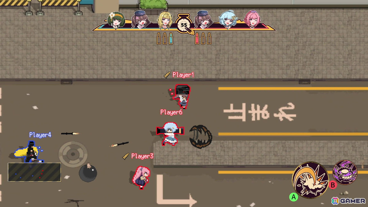 ドット絵の女子高生による3on3ドタバタ大砲バトル「砲撃少女」が5月15日にSteamにて販売！の画像8