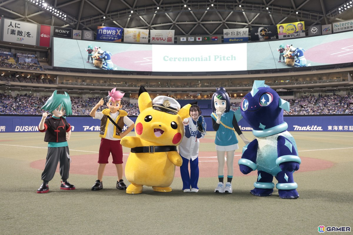 テレビアニメ「ポケットモンスター」と中日ドラゴンズのコラボイベントが5月5日のこどもの日に開催!リコ役の鈴木みのりさん、キャプテンピカチュウたちも登場の画像