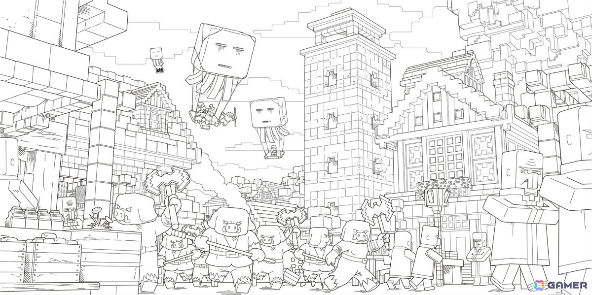 「マインクラフト／ザ・ムービー」の名場面をもとにした公式ぬり絵本が発売！の画像3