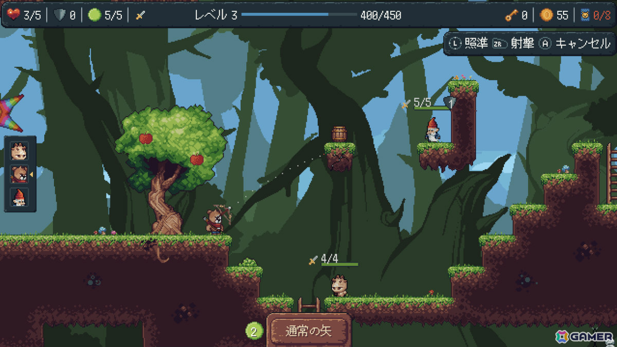 レトロなパズルプラットフォーマーとカードバトルが融合したADV「カード遊びのクマリオ」日本語版がSwitchで配信！の画像2