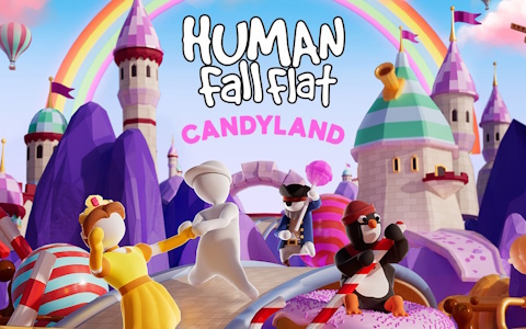 「ヒューマン フォール フラット」iOS/Android版にお菓子の世界が広がる新ステージ「キャンディランド」が登場！