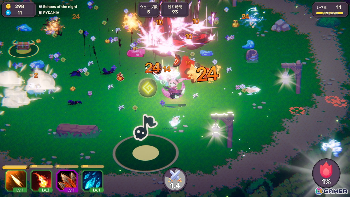 ヴァンサバライクなローグライクリズムアクション「リズムウィッチ ビートオブデス」がSteamにて配信!の画像
